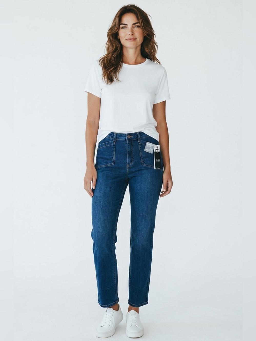 NWT Jones New York Dark Blue Straight Leg Ankle Jeans Sz12